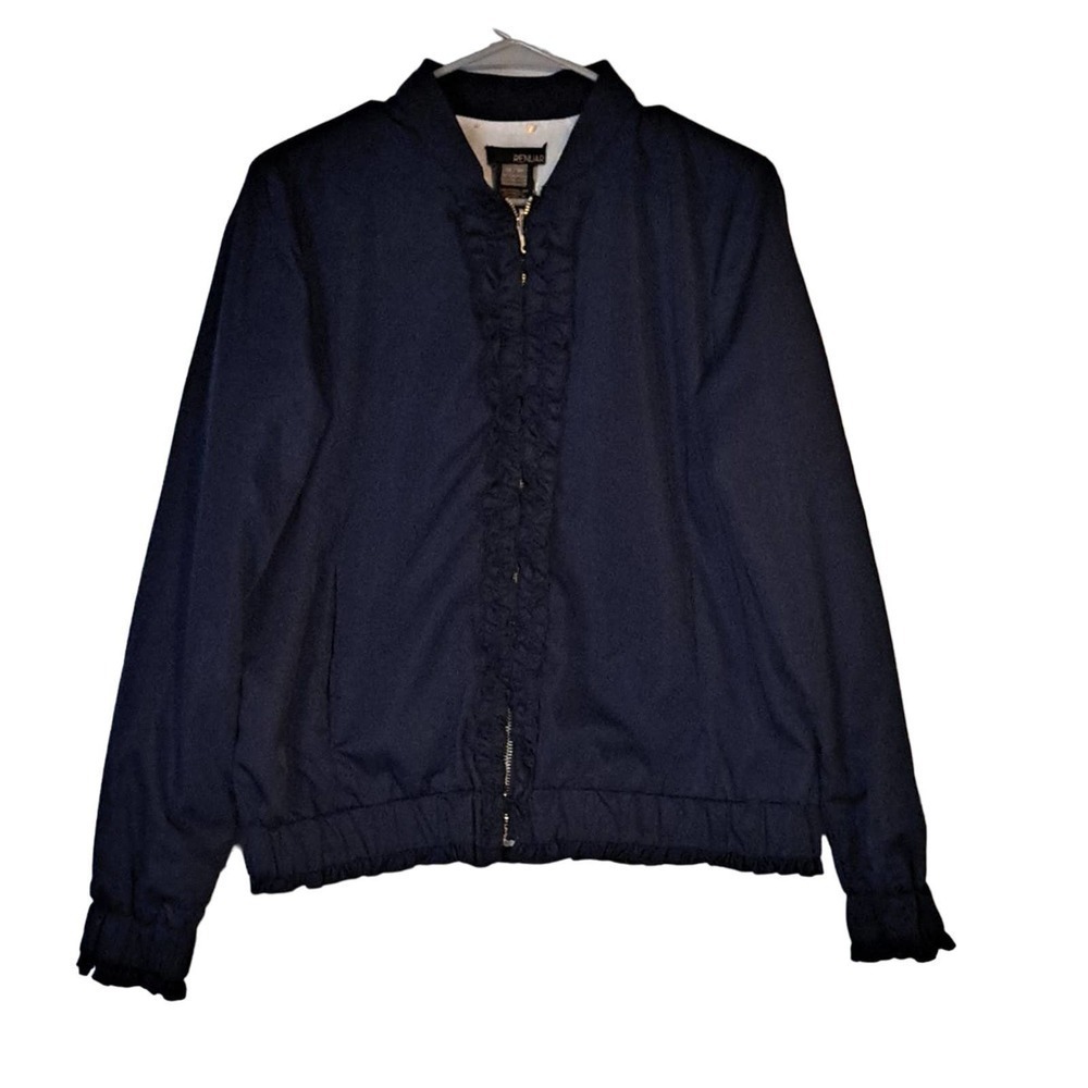 Renuar Blue lightweight zip-up jacket size Medium